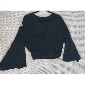 bell sleeve crop top